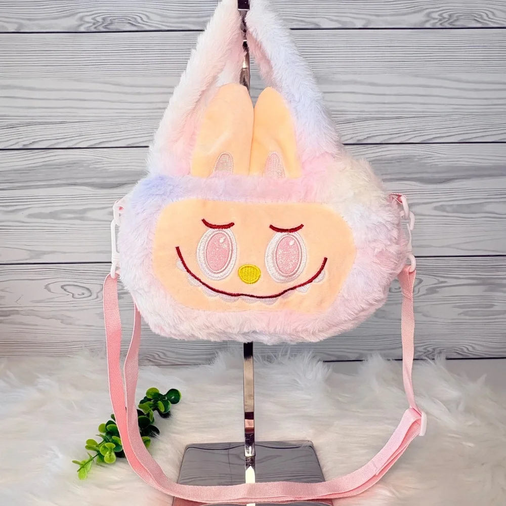 Cute Pastel Labubu Plush Crossbody‎ Bag